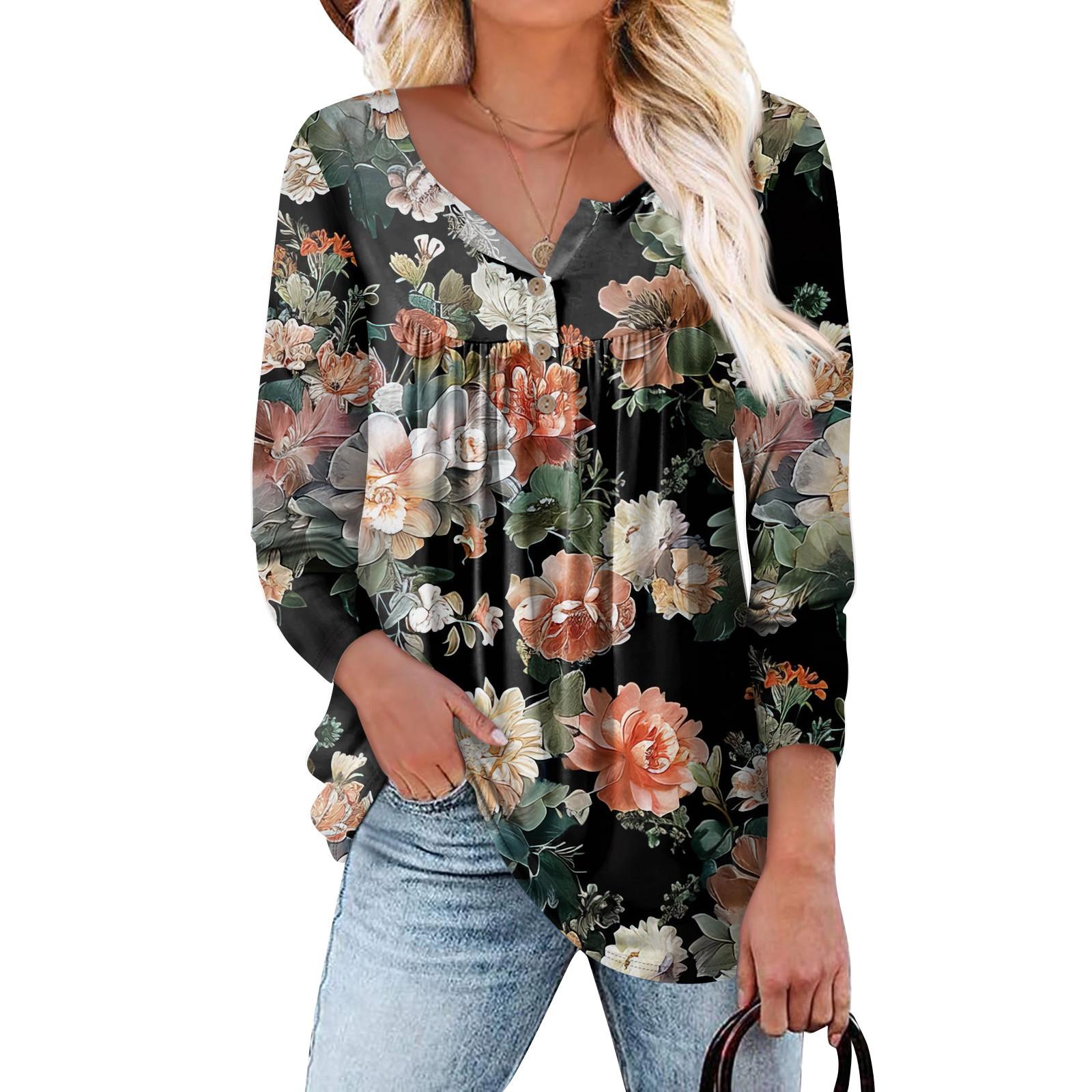 

Летняя женская мода, повседневная блузка с круглым вырезом и рукавами 3/4, пуловер с принтом S чёрный