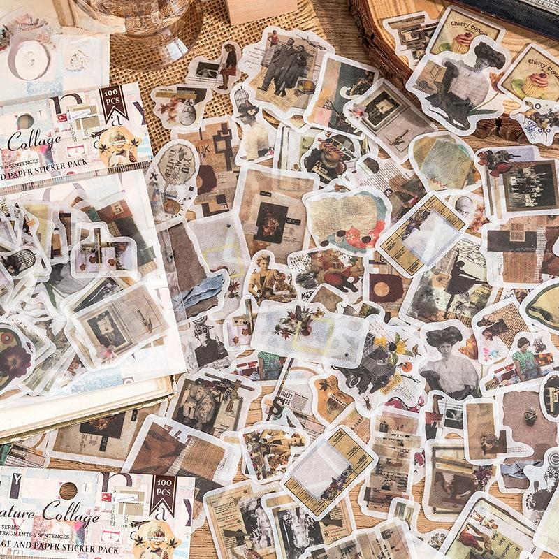 100pcs/1 lot Paper-packaged vintage series vintage DIY decoration base
