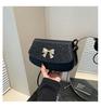 Beautiful trend casual 2025 new simple bow fashion one shoulder crossbody small square bag woman