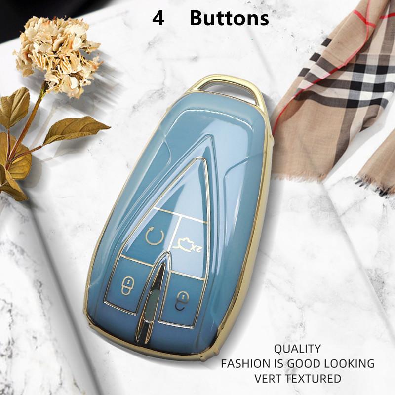 Luxurious Golden Edge Remote Key Case Cover For Changan CS35Plus CS55Plus CS75Plus   Protective Shell Car