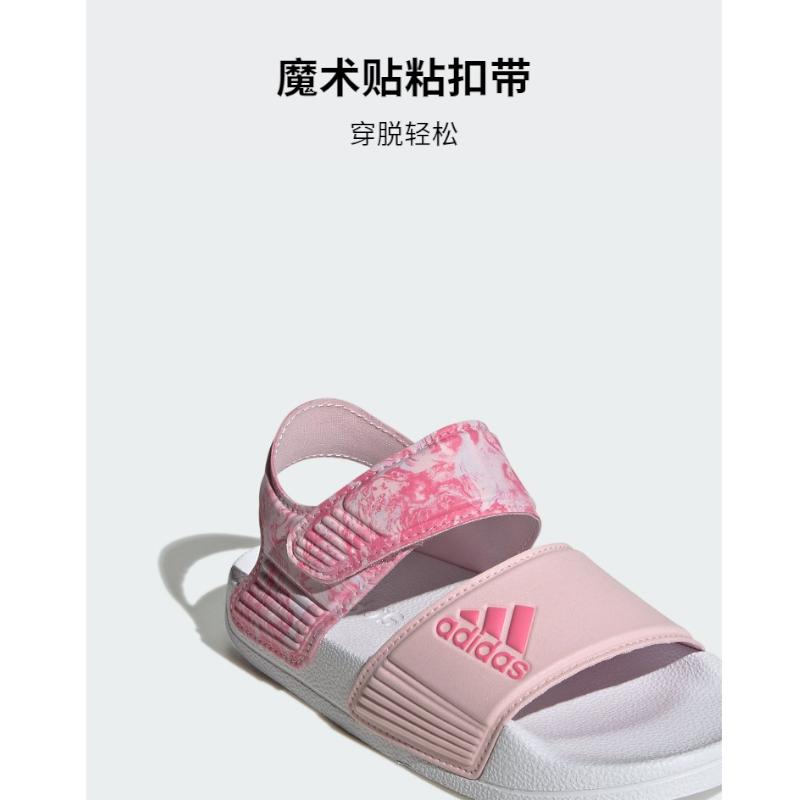 Adidas Adilette Cushioning, Wear Resistant Children's Sandals Pink White Kids' ID2624