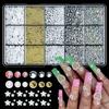 Hot New 3D Nail Art Decoration Kit with Resin Bows, Flat Back Pearls, and Assorted Shapes – Unscented DIY Craft Embellishments