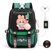 Cute LABUBU cartoon printed backpack for junior high school students with large capacity ins wind school bag