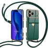 Shoulder Strap Case - BOOLING - for iPhone 17 Pro - Soft Anti-Scratch Silicone Night Green
