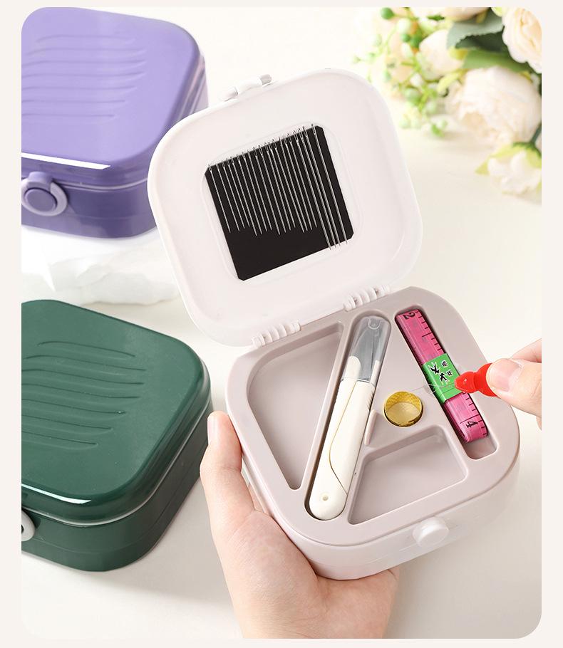 High-Quality Magnetic Needle & Thread Box: Compact Sewing Kit for Home & Dorm Repair