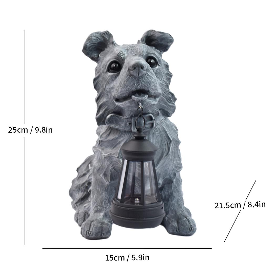 JYL TS/060,Creative Resin Simulation Golden Retriever Statue Solar Light for Garden Corridor Home Decor Lamp