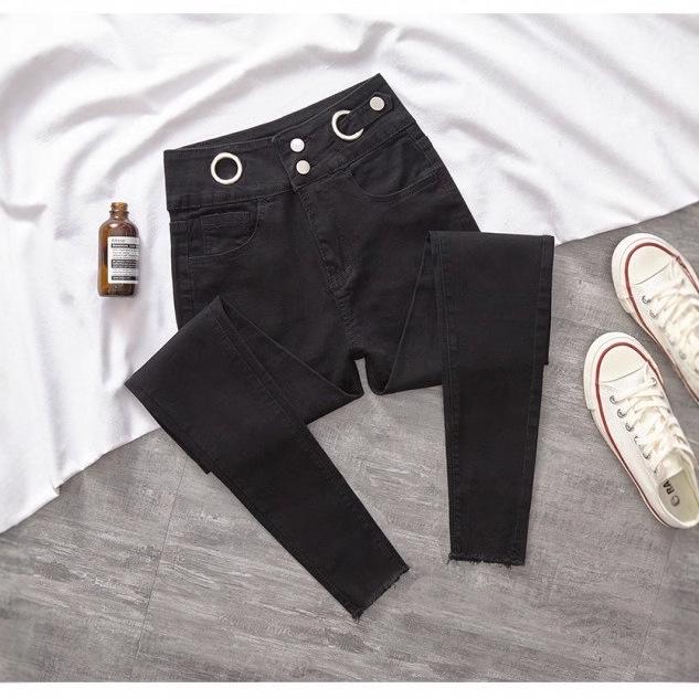 Women's High-Waisted Skinny Jeans - Autumn 2025 Stretch Slimming Frayed Pencil Pants