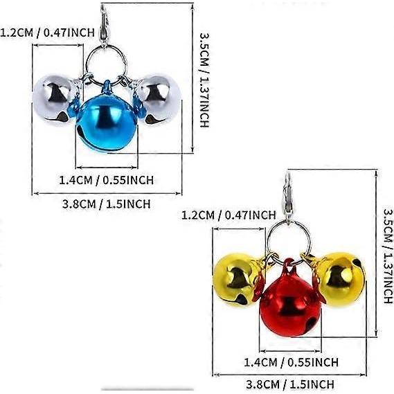 12 Bells Cat Dog Collar Bells, Jingle Bell for Cat Collar Dog Collar Charms Colourful Small Bells with Clasps Pet Collar Accessories Festival Party DI