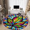 1pc Stained Glass Mandala Office Round Area Rug, Indoor Mat Suitable ForOffice, Under Office Chairs Bedroom Living Room Home Decor, Room Deco 048