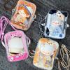 Original Animal Transparent PVC Doll Storage Bags for 13 20cm Plush Doll Kawaii Claw Machine Shaped Storage Bag with Lanyard New