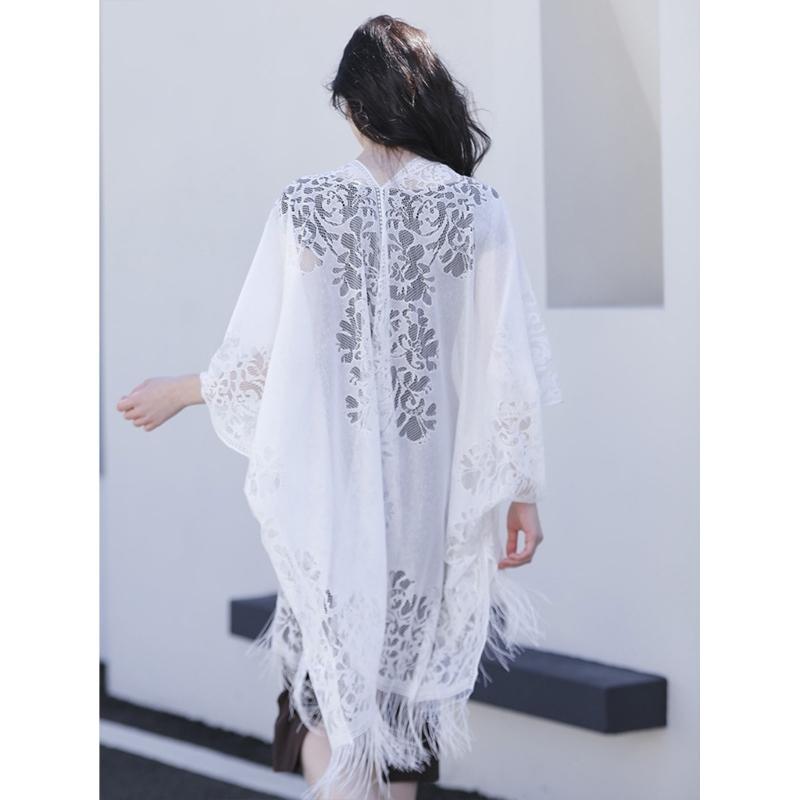 Women's Shawl Wrap for Weddings and Parties Comfortable Fringed Shawl Wearable Wrap for Travel Beach Parties