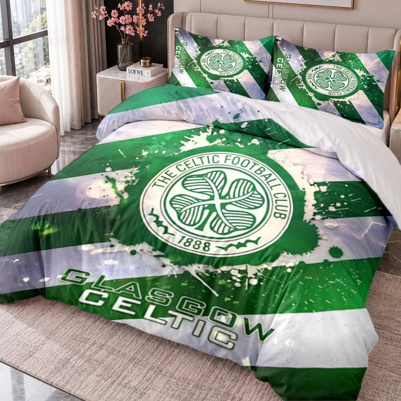 Celtic FC 3Pcs Bedding Set Duvet Cover With Two Pillowcases For Bedroom Home Decoration