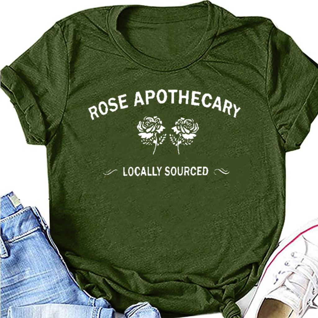 Women Casual Letter Printing Short Sleeves  Loose T-Shirt Blouse Tops