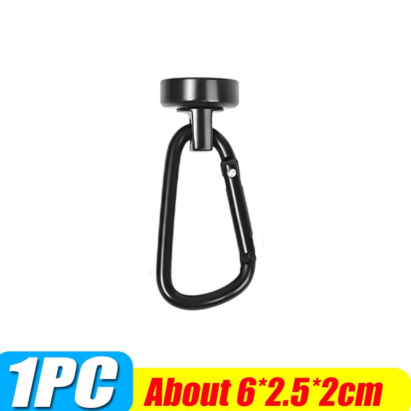1/3/6pcs Strong Neodymium Magnetic Hook Heavy Duty 360° Rotatable Carabiner Magnet Hooks Home Kitchen Bathroom Hanging Hangers