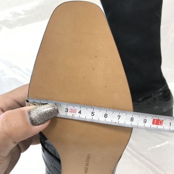 Ferragamo Atenție Design Mocasini cu Bit Cizme Lungi 4.5 22.0 Negru Mocasini Rari(FOLOSIT)