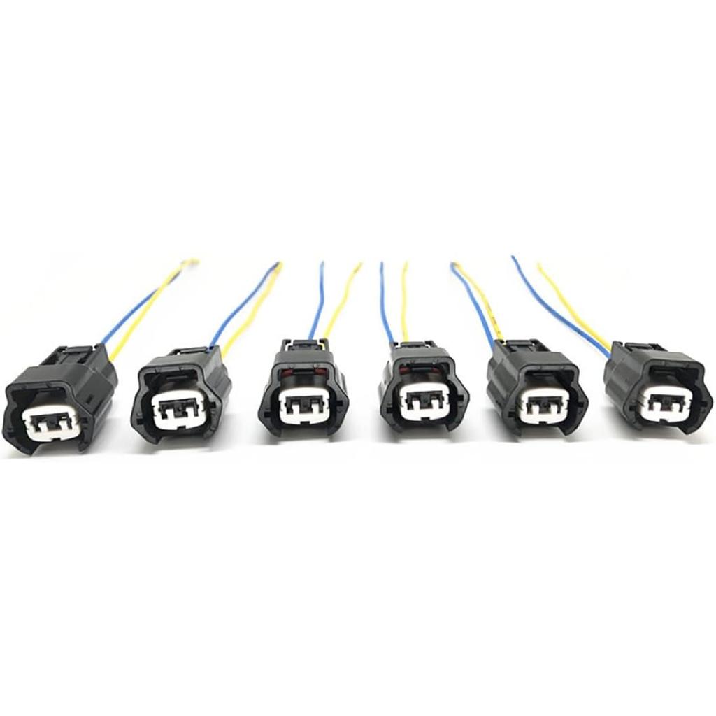 6Pcs Fuel Injectors Harness Connector Plug Replacement for Nissan Frontier 3.3L 2002-2004 for Nissan Xterra 2.4L 3.3L 2002-2004 16600-38Y10