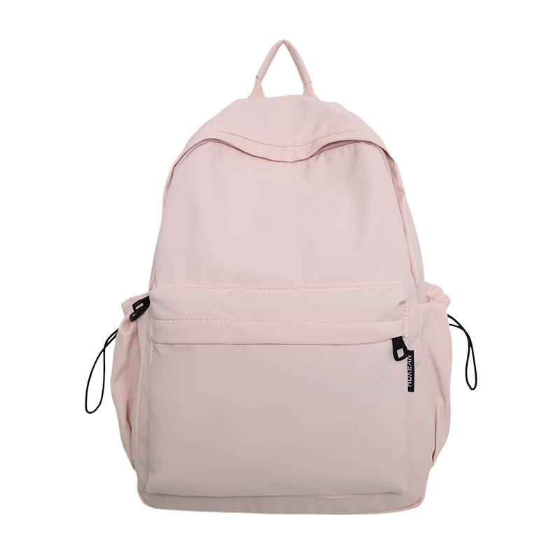 Lightweight Travel Backpack Women Large Capacity Backpack Solid Color Student Schoolbag