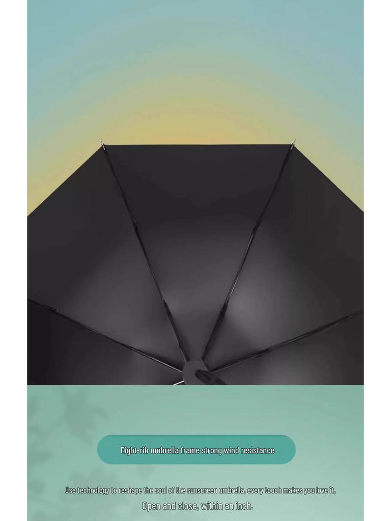 Guarda-chuva dobrável compacto anti-UV - Leve, portátil, proteção unissex contra sol e chuva
