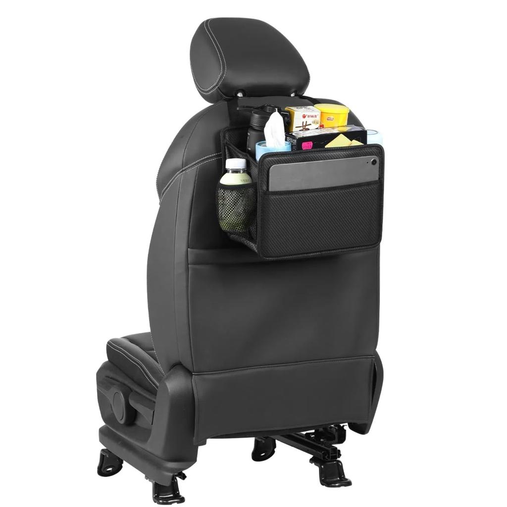 SOEDZUND Car Seatback Large Capacity Storage Box for Passenger and Rear Car Trash Waterproof and Easy Car Organizer Fiber Pattern Pocket, Seats, Can,