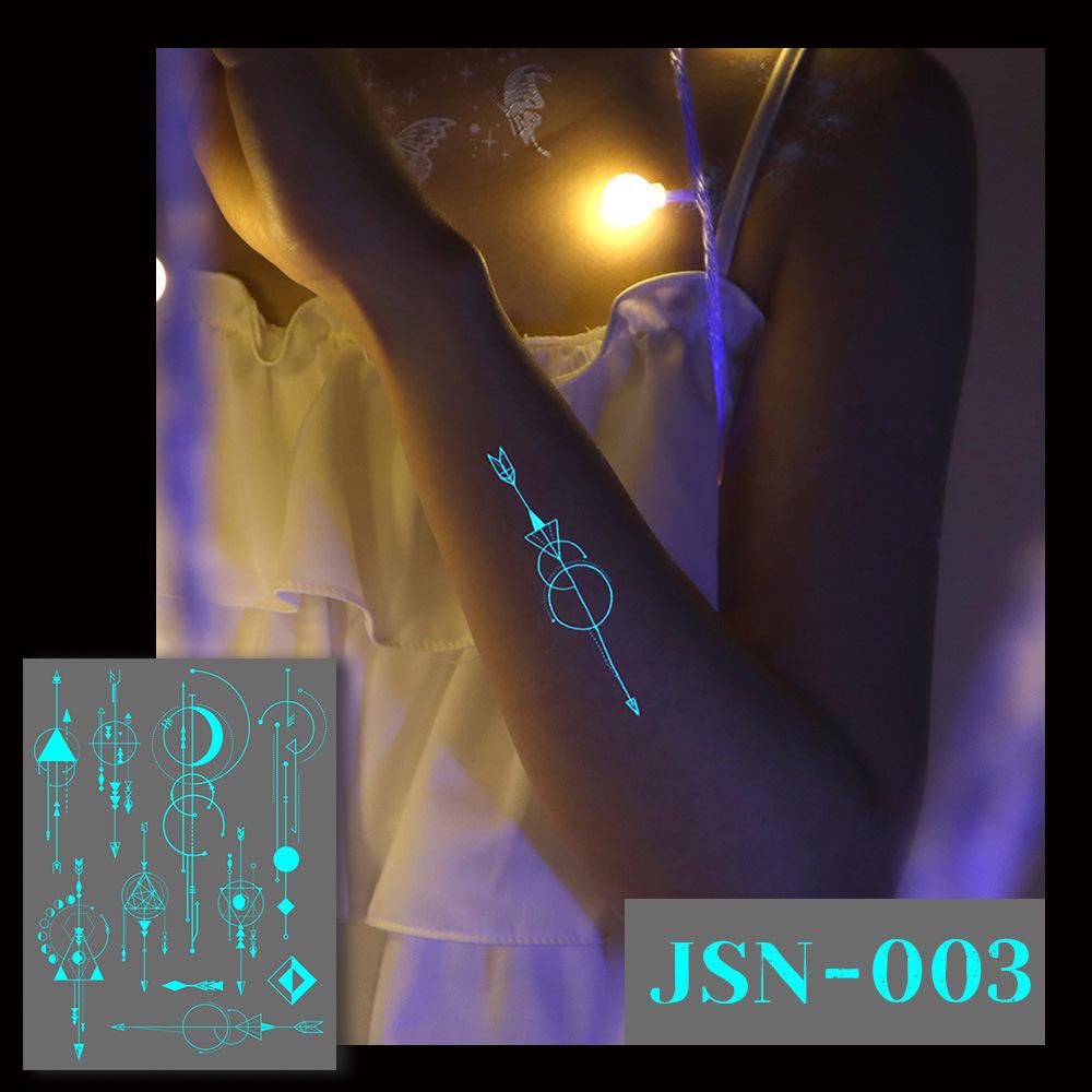 Adesivi Tatuaggio Ricaron 2024 Henné Luminoso & Farfalla Bianca per Viso & Braccio