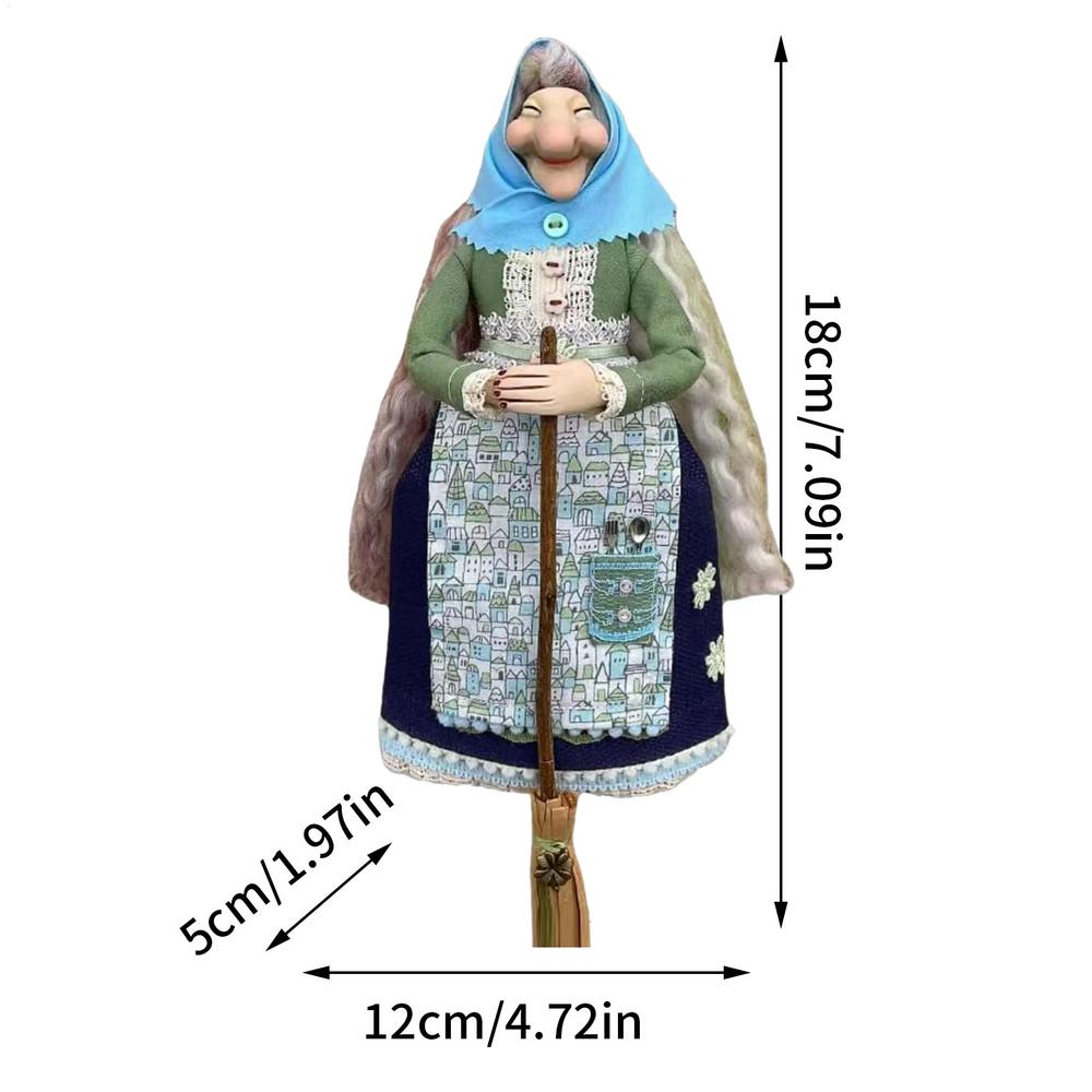 Küchenhexe Puppe Hexe Kochpuppe Ornament für Glück Handgefertigt Fliegende Hexe Anhänger Sammlerfiguren Heimdeko