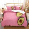 Avocado Duvet Cover Set Fresh Fruit Pattern Comforter Cover Double Single Size For Kids Teen Adults Bedding Set With Pillowcase