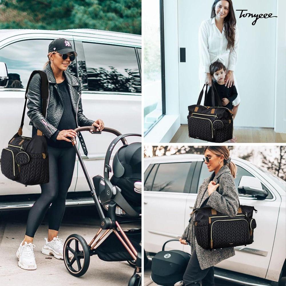 With Pacifier Case Diaper Bag Tote Large Capacity Women Tote Bag High Quality Baby Bag Travel