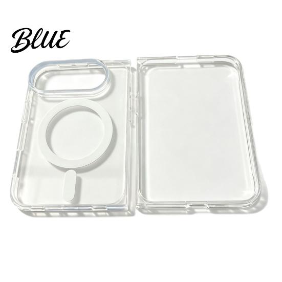 Easy Press Button Phone Case Magnetic Slim Protective for IPhoneDuo 2026, Clear Anti-yellowing Acrylic Cover Durable Accessory with Non-slip