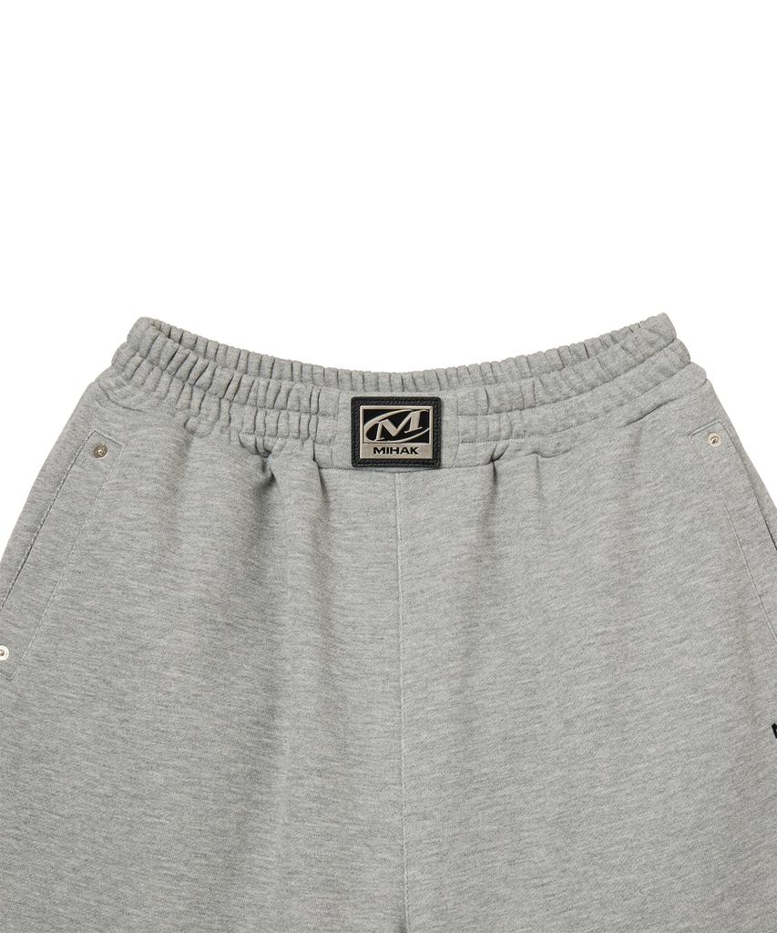 Mihag Metal Plate Bermuda Pants (Gray)
