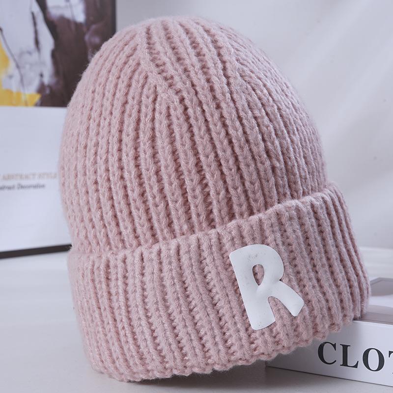 Women's New Winter Knitted Hat Korean Style Trendy Versatile Big Head Circumference Face Small Windproof Ear Protection Wool Hat