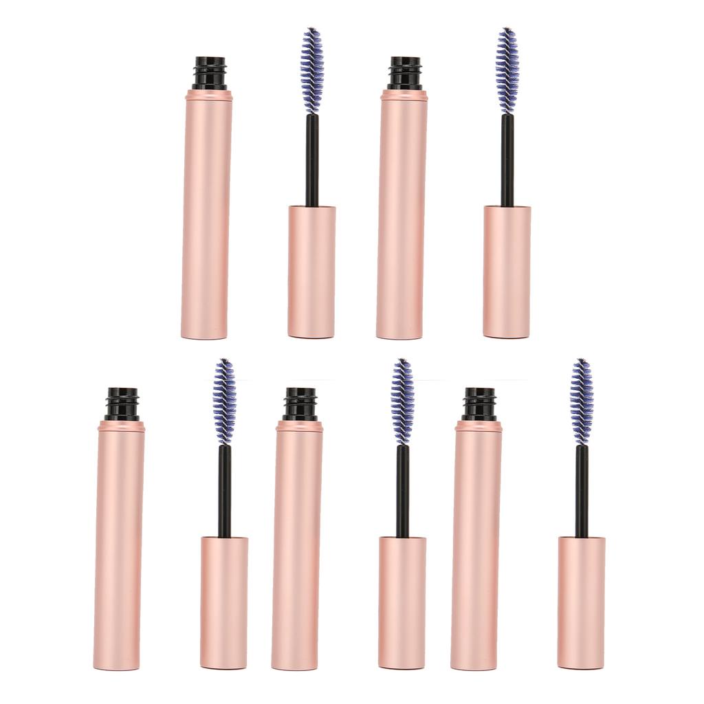 5PCS Empty Mascara Tube Rose Gold Metal Shell Soft Brush Portable Eyelash Container for Make Up