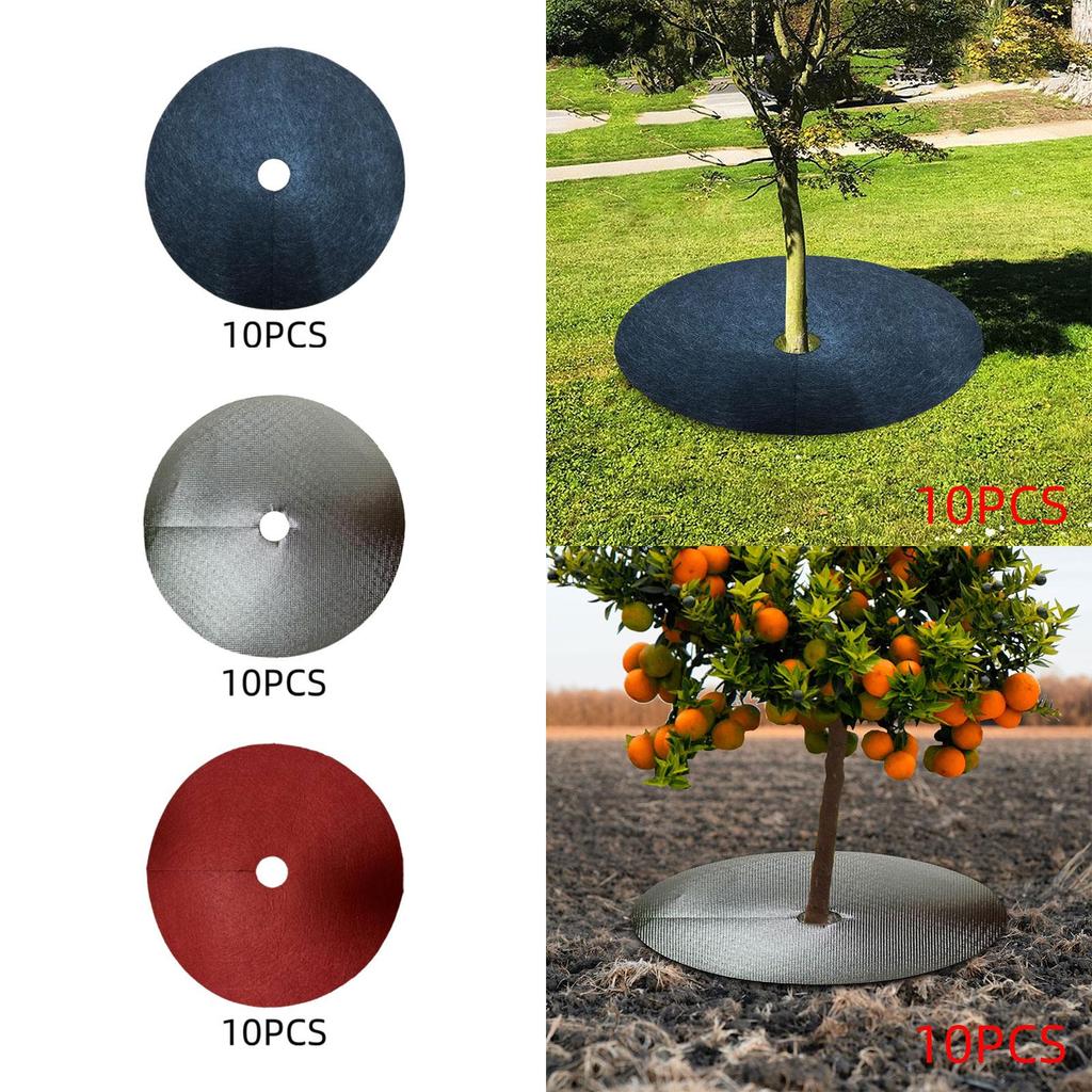 10x Tree Mulch Rings for Weed Control with 2.76" Hole Potted Plant Root Protection Landscaping Thickened 24 Inch Tree Protector