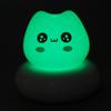 LED Cat Night Light for Kids Battery Powered Multicolor Tap Light Up Silicone Cute Cat Nursery Night Lamp for Baby Children Toddlers