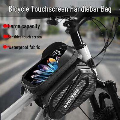 Bicycle Waterproof Touchscreen Front Tube Bag for Mountain & Road Cycling
