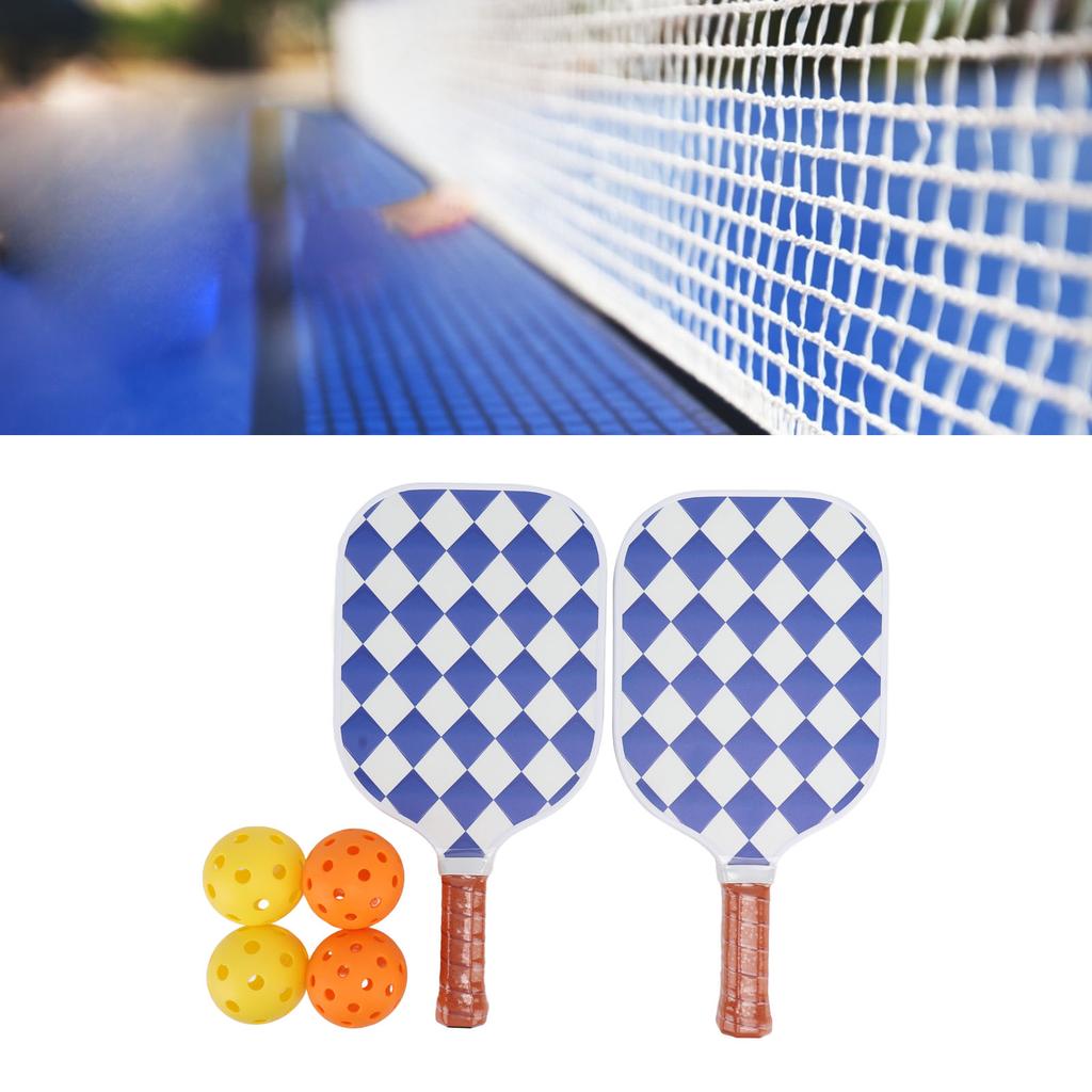 Fiberglass Ball Paddles Set Professional Portable Fiberglass Ball Rackets with Storage Bag for Beginners