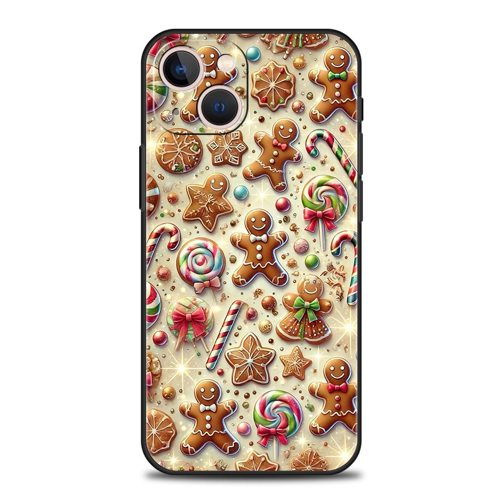 New Year Christmas Phone Case for iPhone 16 15 14 13 12 Pro Max 11 Pro Max 7 8 Plus 16E XR Shockproof Soft TPU Shell Fundas Bags