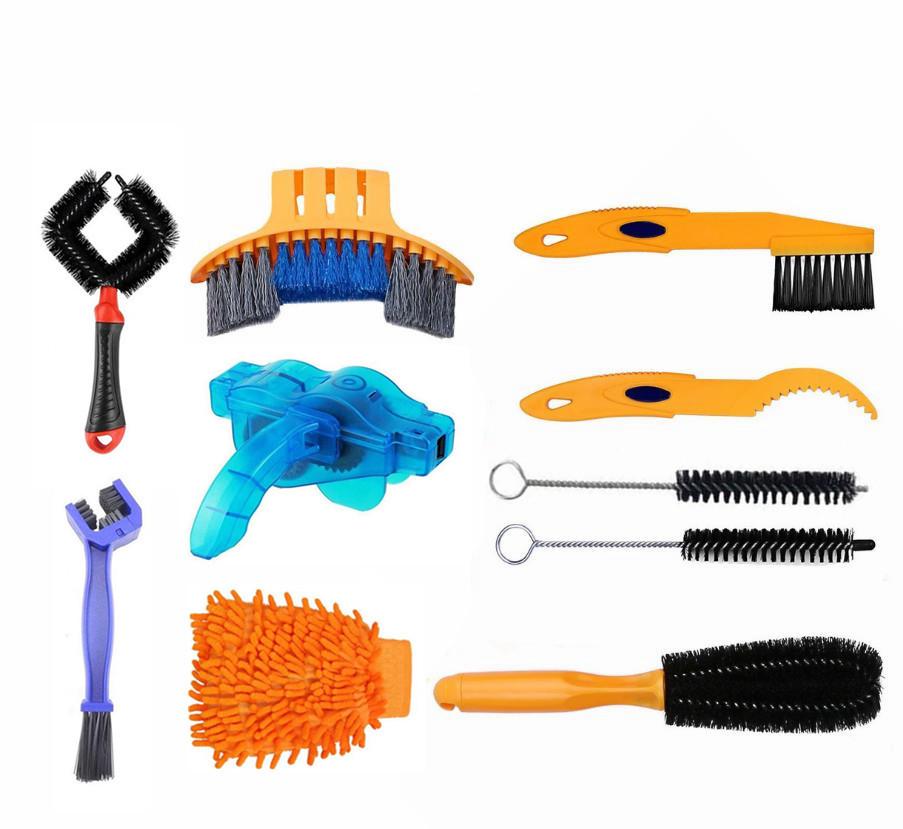 Portable Mountain Bike Chain Cleaner & Maintenance Brush Kit