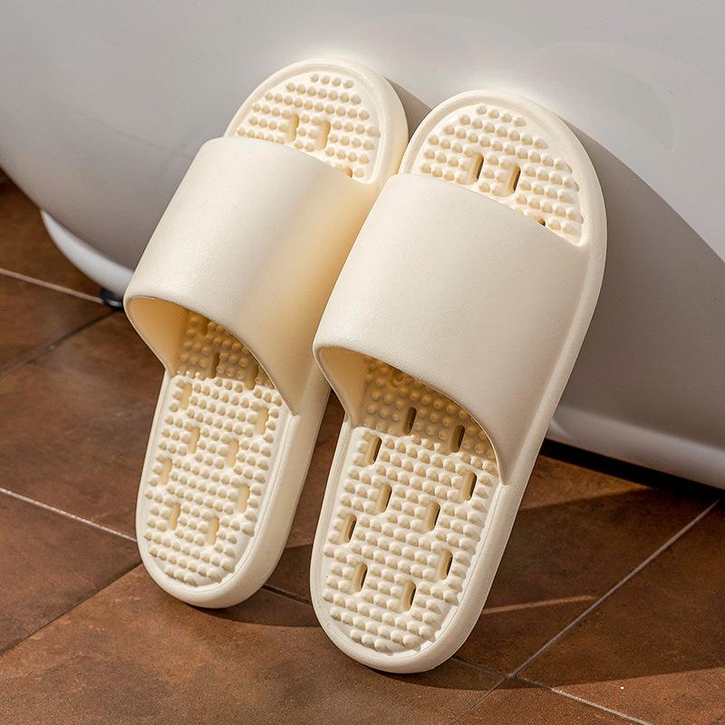Bathroom leaking slippers women's summer 2 new silent indoor home bath non-slip quick-drying couple sandals men