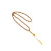Contemporary Imitation Wood Islamic Prayer Beads: Star & Moon Design, 33-Piece Muslim Hajj Beads for Worship