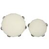 2PCS Wooden Hand Drum Double Row Metal Jingle Bells Sheepskin Percussion Tambourine 6in 8in