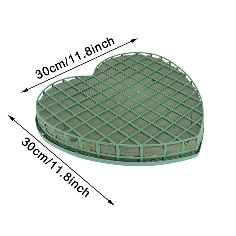 DIY Wedding Car Heart Shape Flower Foam Cage Box with Suction Cup Green Styrofoam Wet Floral Block Artificial Mud Florist Party