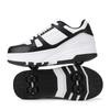 29-40 Bambini Smontaggio Quattro Ruote Scarpe Piatti Scarpe da Fuga / Scarpe da Pattinaggio a Rotelle con Ruote per Donna