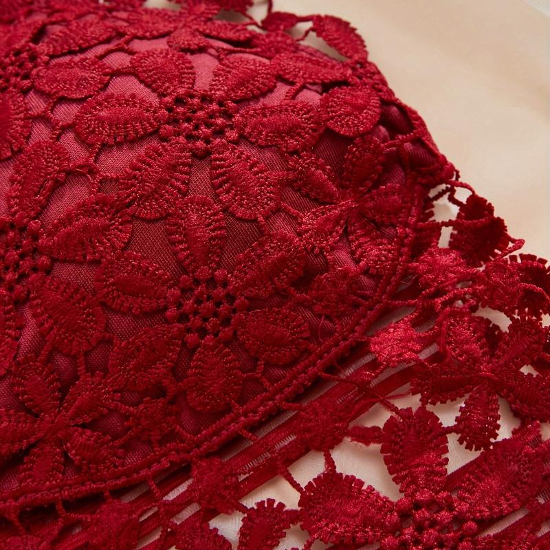 New Water-Soluble Floral Lace Beautiful Back Without Steel Ring, Breathable Shest Wrapping, Anti Glare Base, Suspender, Underwear Vest For Women