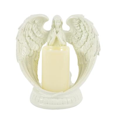 Praying Angel Figurine Retro Elegant Rich Details Decorative Durable Resin Angel Statue for Party
