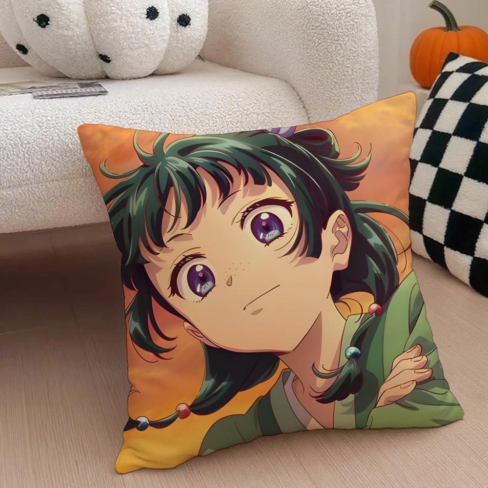 Classic Japanese Anime TThe Apothecary Diaries Cushion Cover Throw Pillow Cover Hidden Button Durable Polyester Chair Cushion