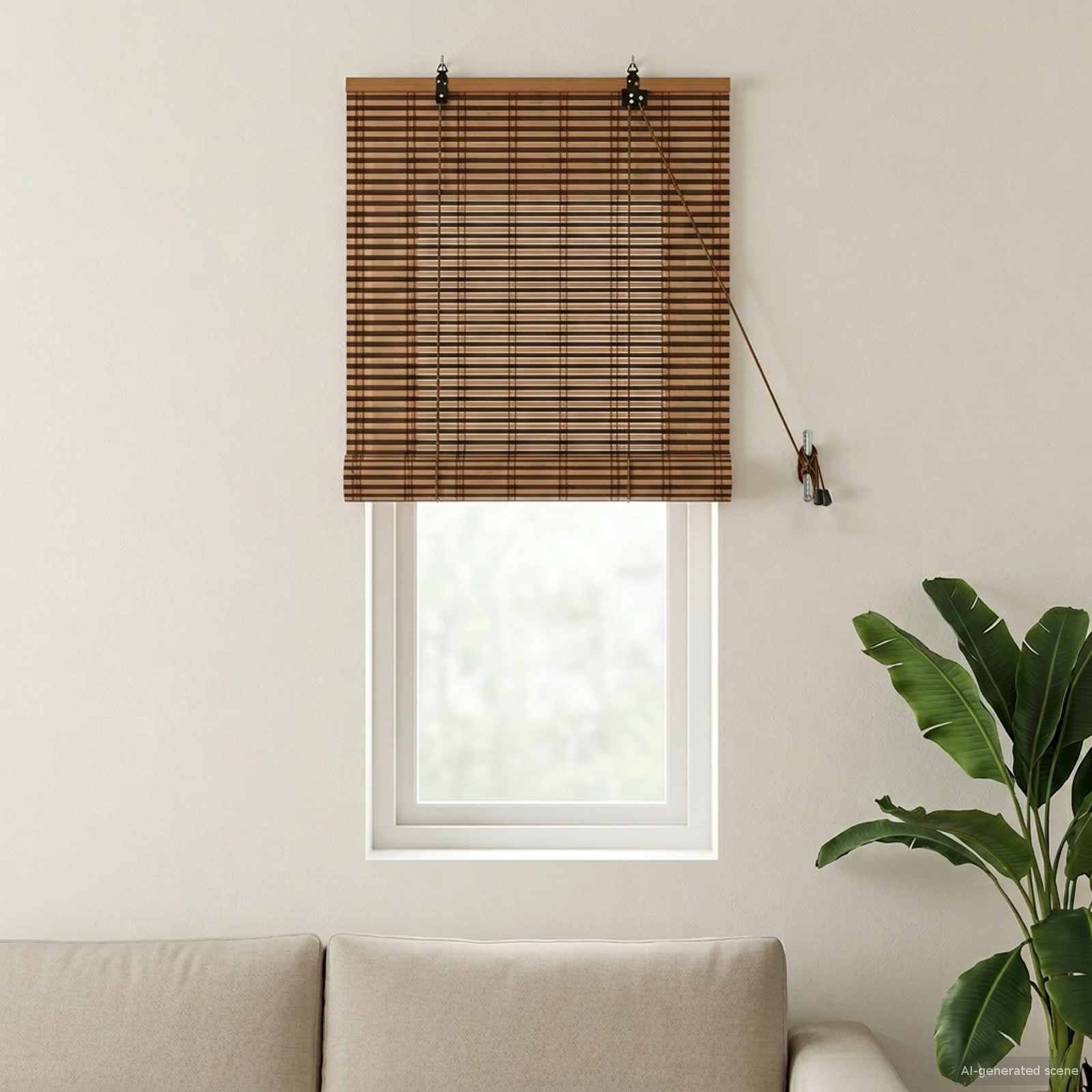 Rollos Braun 40 x 160 cm Bambus