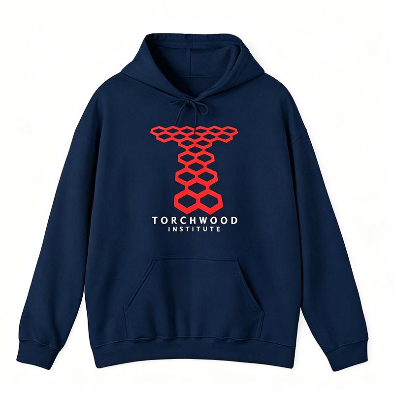 Torchwood Institute Hoodie Doctor Who Sci-Fi TV Show Fan Gift Graphic Pullover Unisex Unisex Cozy Winter Streetwear Autumn