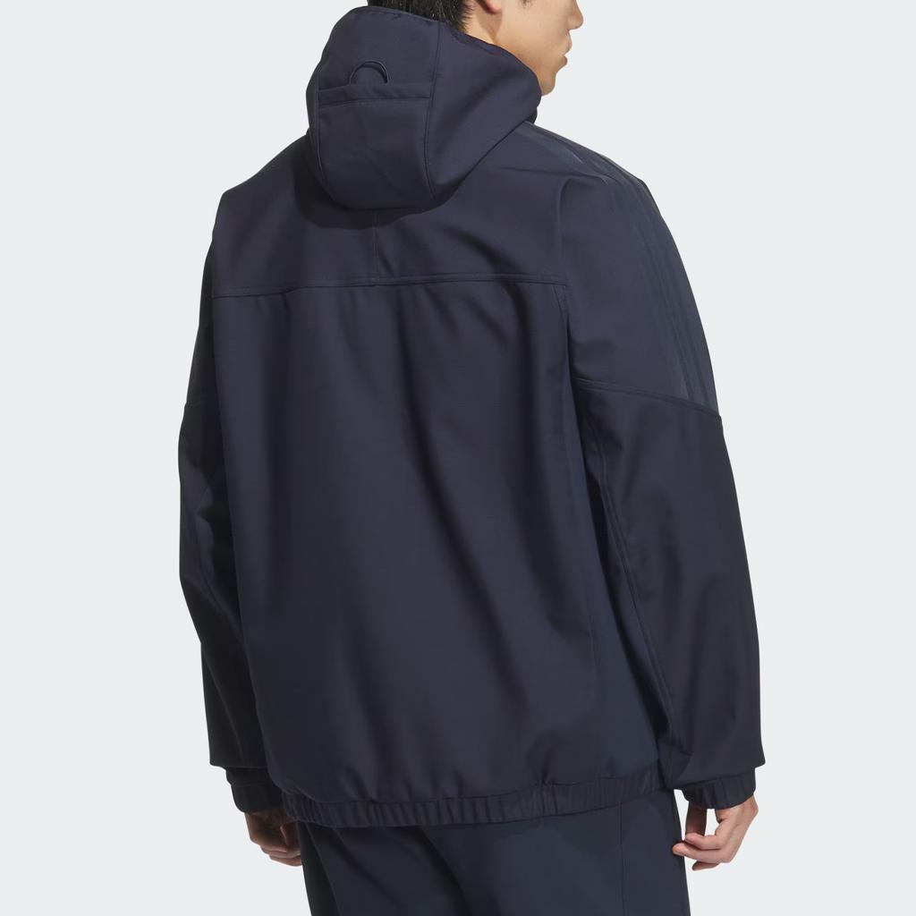 adidas Wind FW25 3 Stripes Bonded Solid Color Hooded Zip Long Sleeve Jacket Men Jackets KA1306