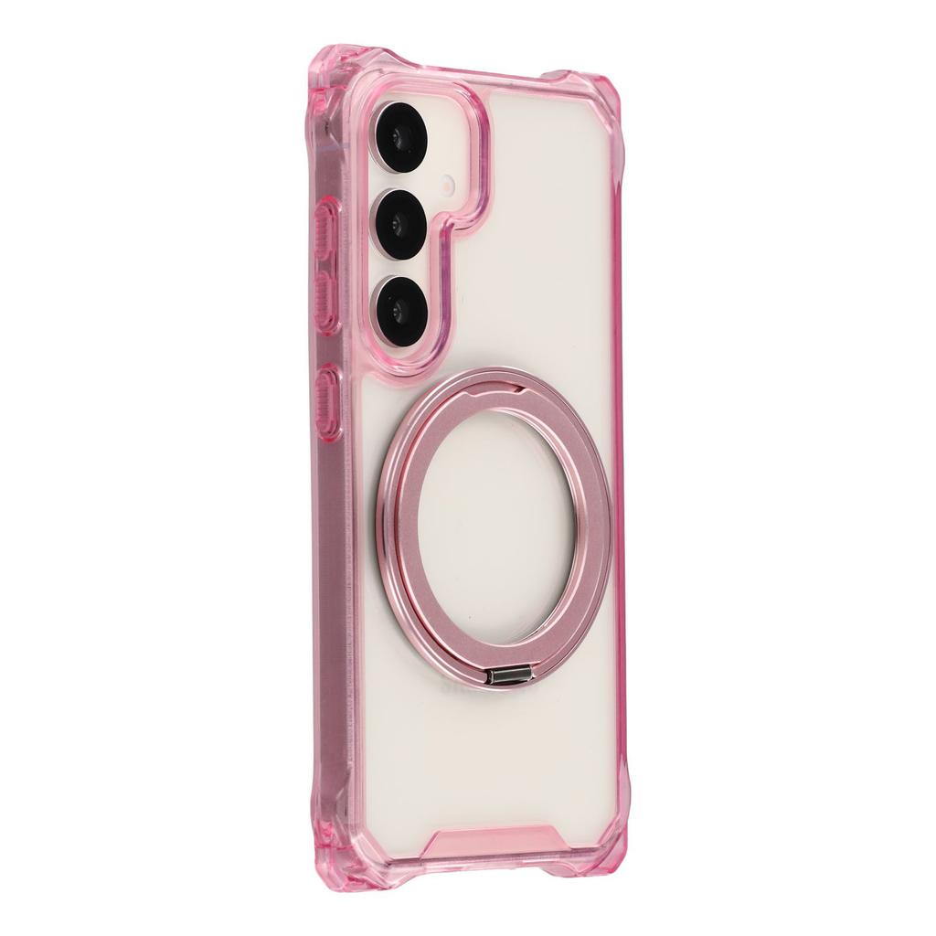 For Samsung Galaxy S25/S24 Magnetic Case Ring Kickstand TPU+PC Phone Cover