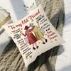 1Pc To My Old Friend Shopping Old Friends Throw Pillow Cover,Suitable For Sofa,Bedroom,Living Room,Warm Gift For Best Friends.